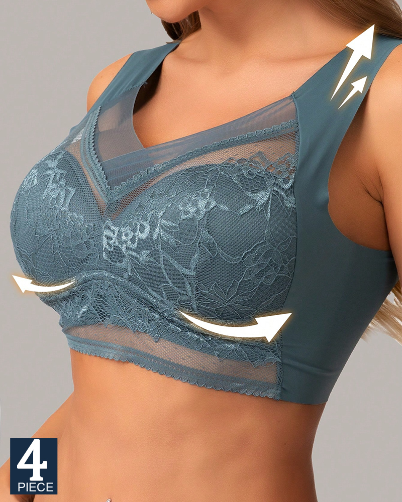 Seamless Underwear Women - 4Pcs Plus Size Women Seamless Bra
