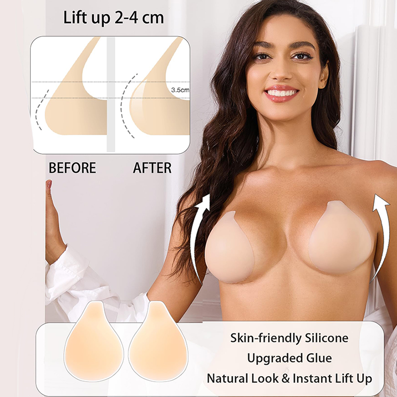 1/2 Pairs Women Sticky Bra Pus - Strapless Bra Backless reseña y precio