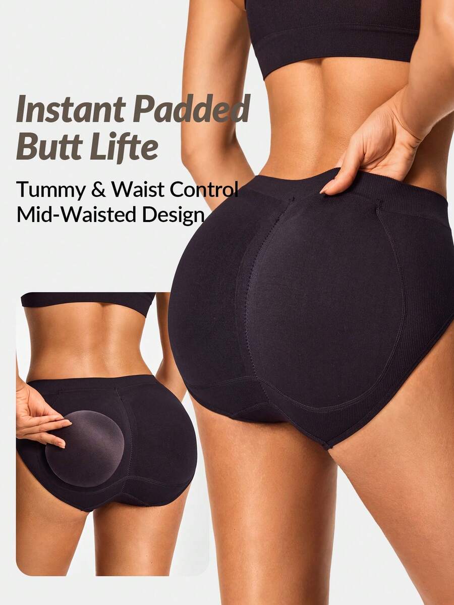 Seamless Mid-Rise Padded Brief - Seamless Underwear Women reseña y precio