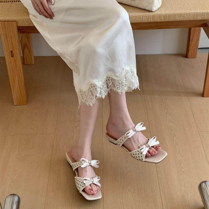 Summer Polka Dot Women Slipper - Slip Dress Satin reseña y precio