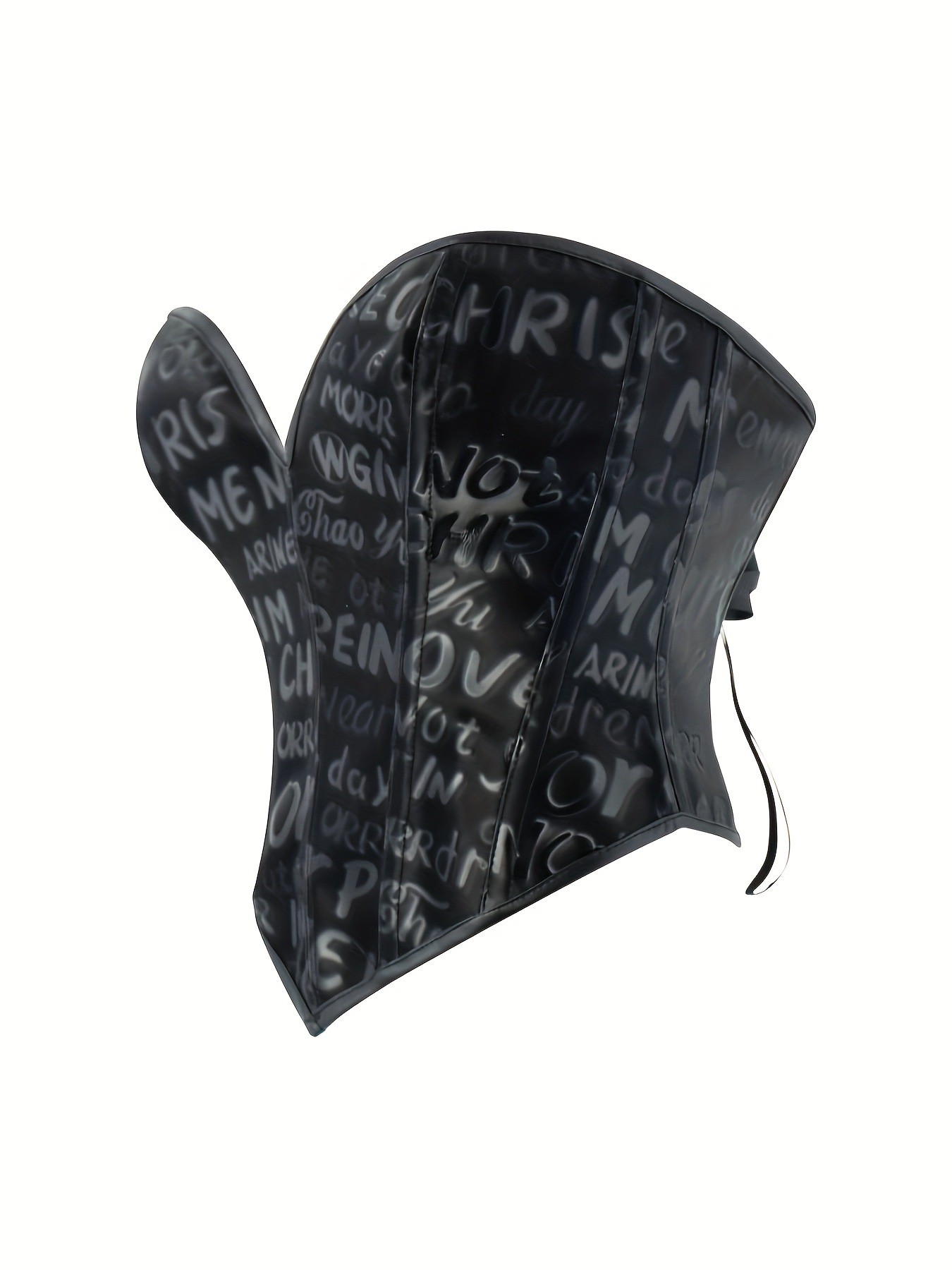 Black letter printed strapless - Corset Waist Cinch reseña y precio