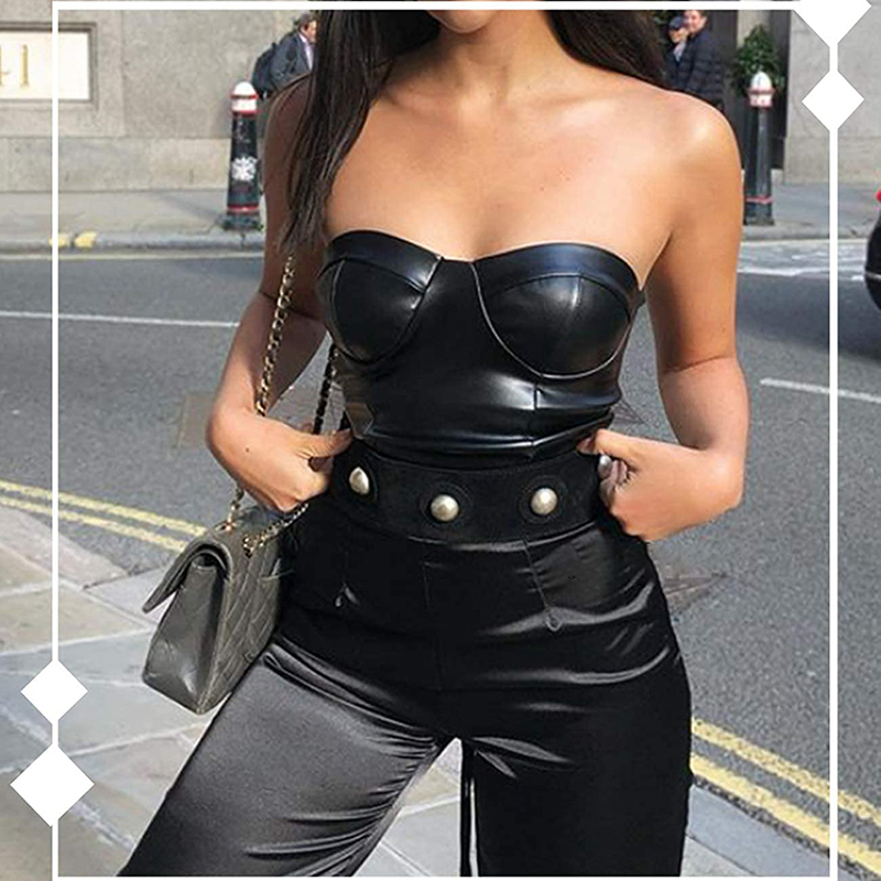 Women Leather Corset Bustiers  - Corset Waist Cinch reseña y precio