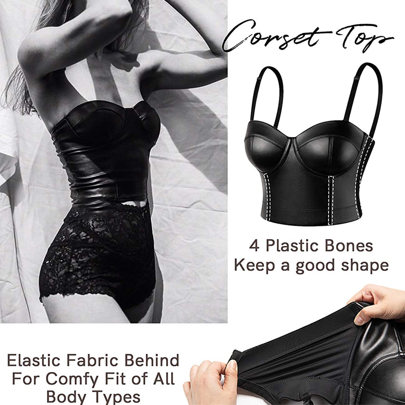 Women Leather Corset Bustiers  - Corset Waist Cinch reseña y precio
