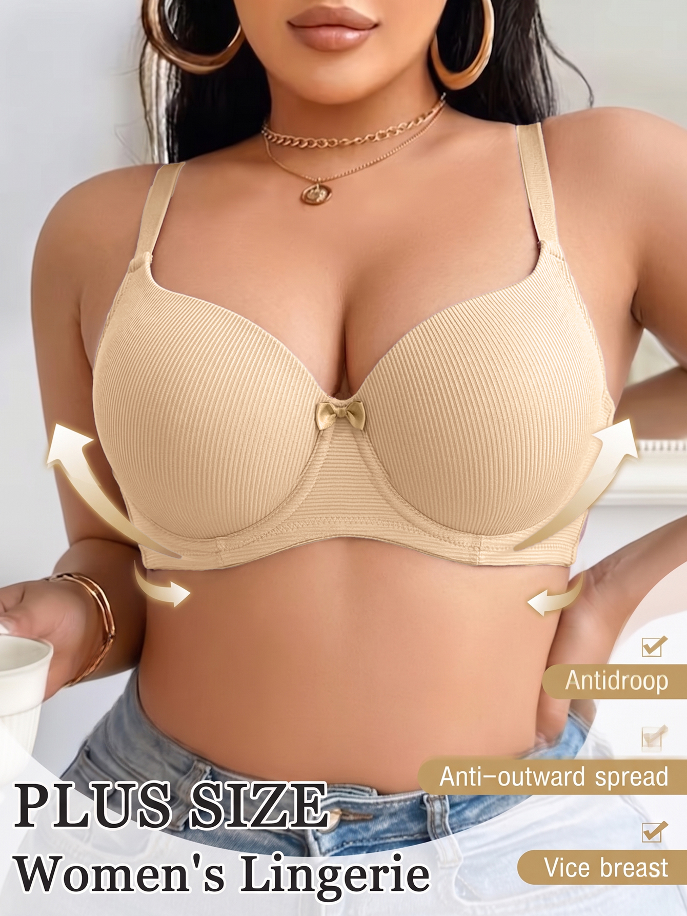 Plus Size Anti-Sagging Women B - Push Up Bra Padded reseña y precio