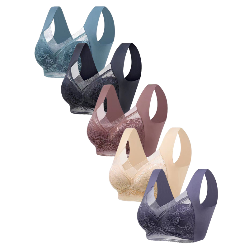 5PCS Plus Size Bras Women Lace - Bralette Wireless Soft reseña y precio