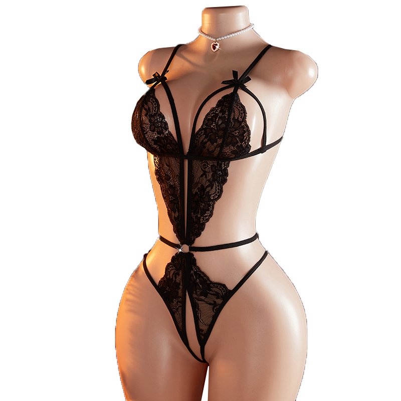 Transparent Sexy One-piece Hol - Lace Teddy Lingerie reseña y precio