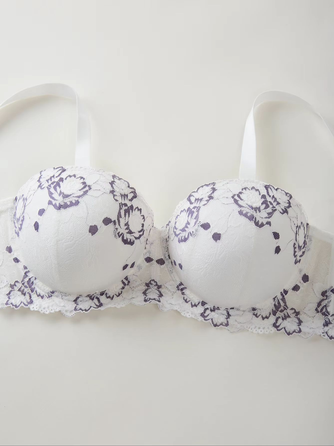 Plus Size Lace & Embroidery Wo - Push Up Bra Padded reseña y precio