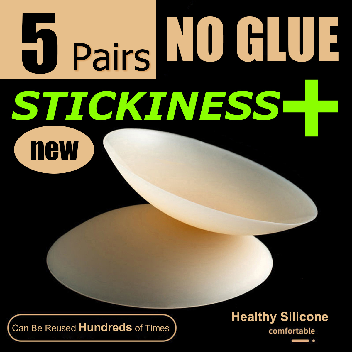 5 Pairs More Sticky 10cm No Tr - Silicone Bra Adhesive reseña y precio