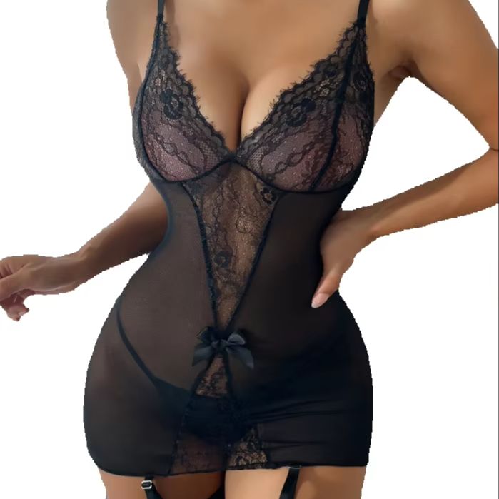 Lace Underwear Set with Stocki - Garter Belt Set reseña y precio