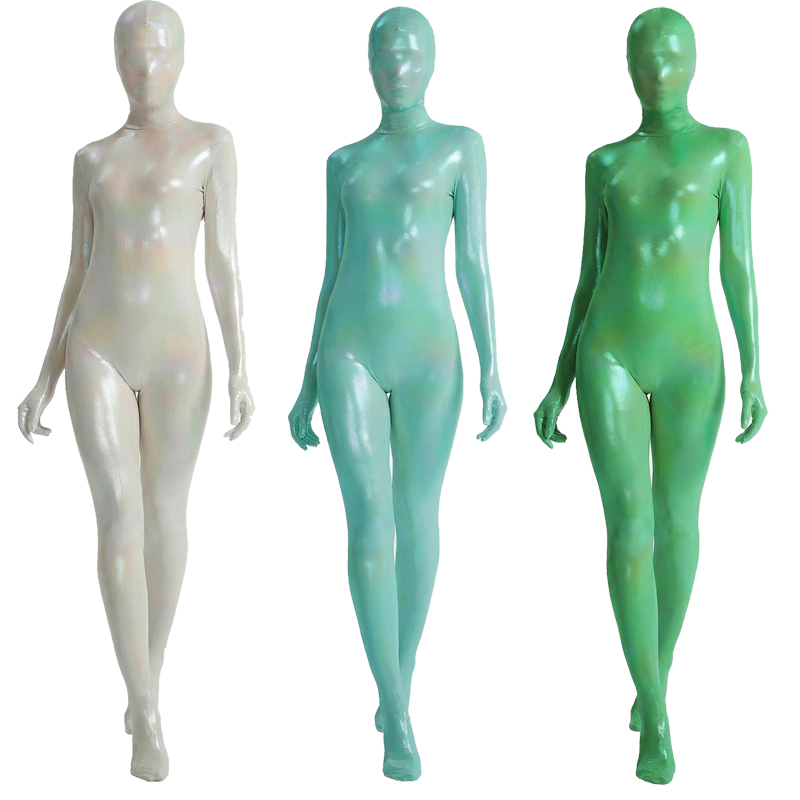 Women Shiny Gradient Zentai Bo - Shapewear Bodysuit Firm reseña y precio