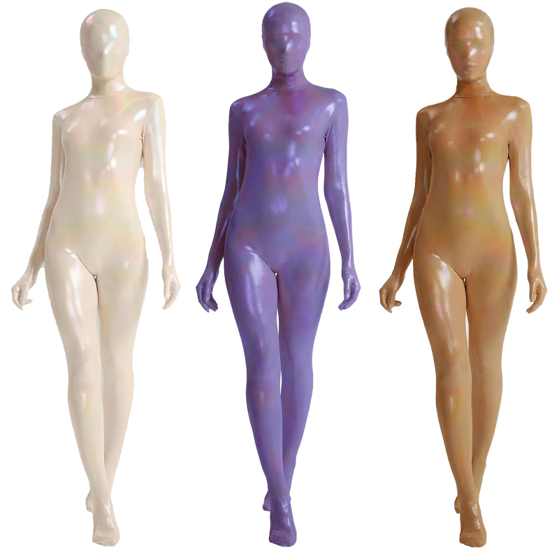 Women Shiny Gradient Zentai Bo - Shapewear Bodysuit Firm reseña y precio