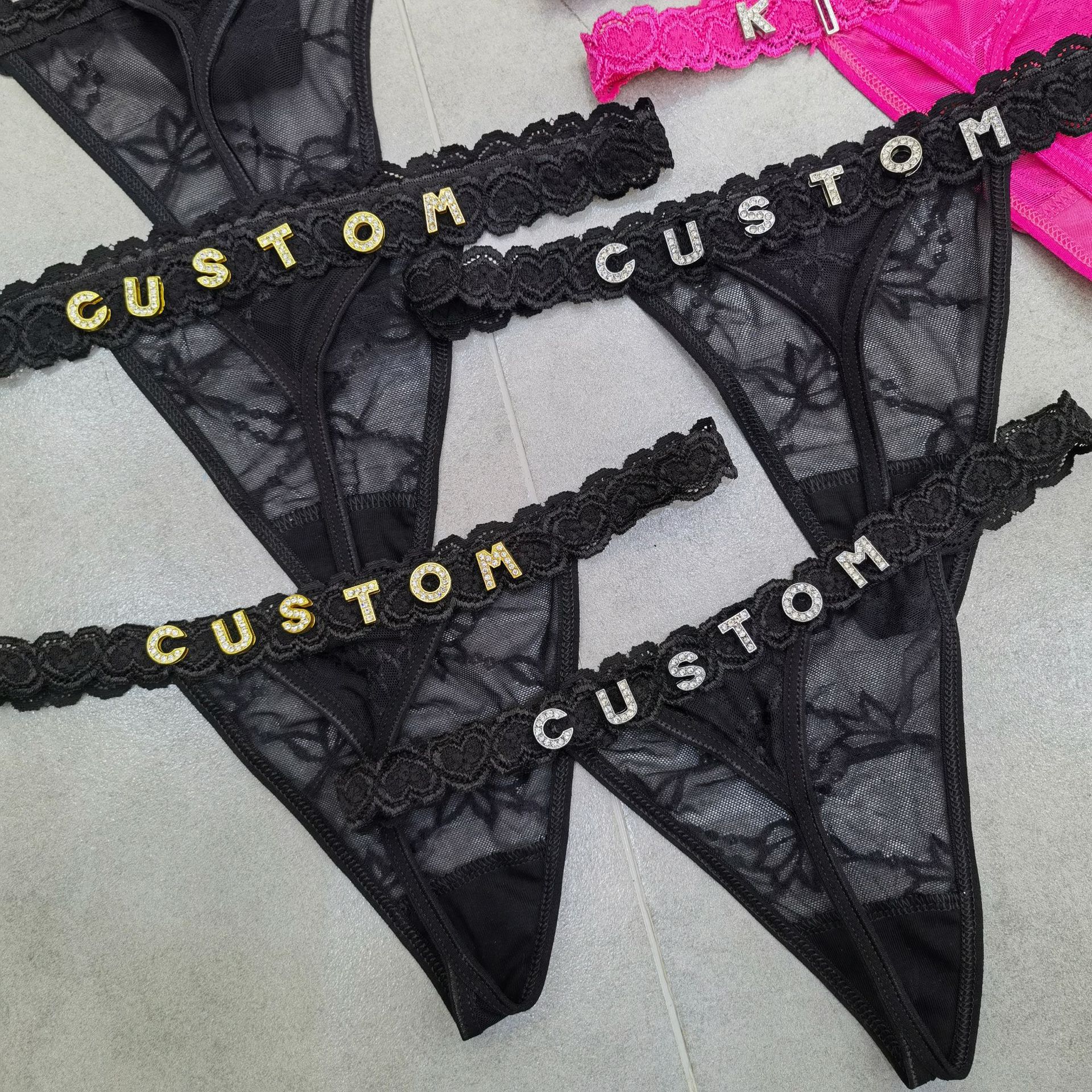 Customize Thongs Crystal Name  - Thong Bikini Women reseña y precio