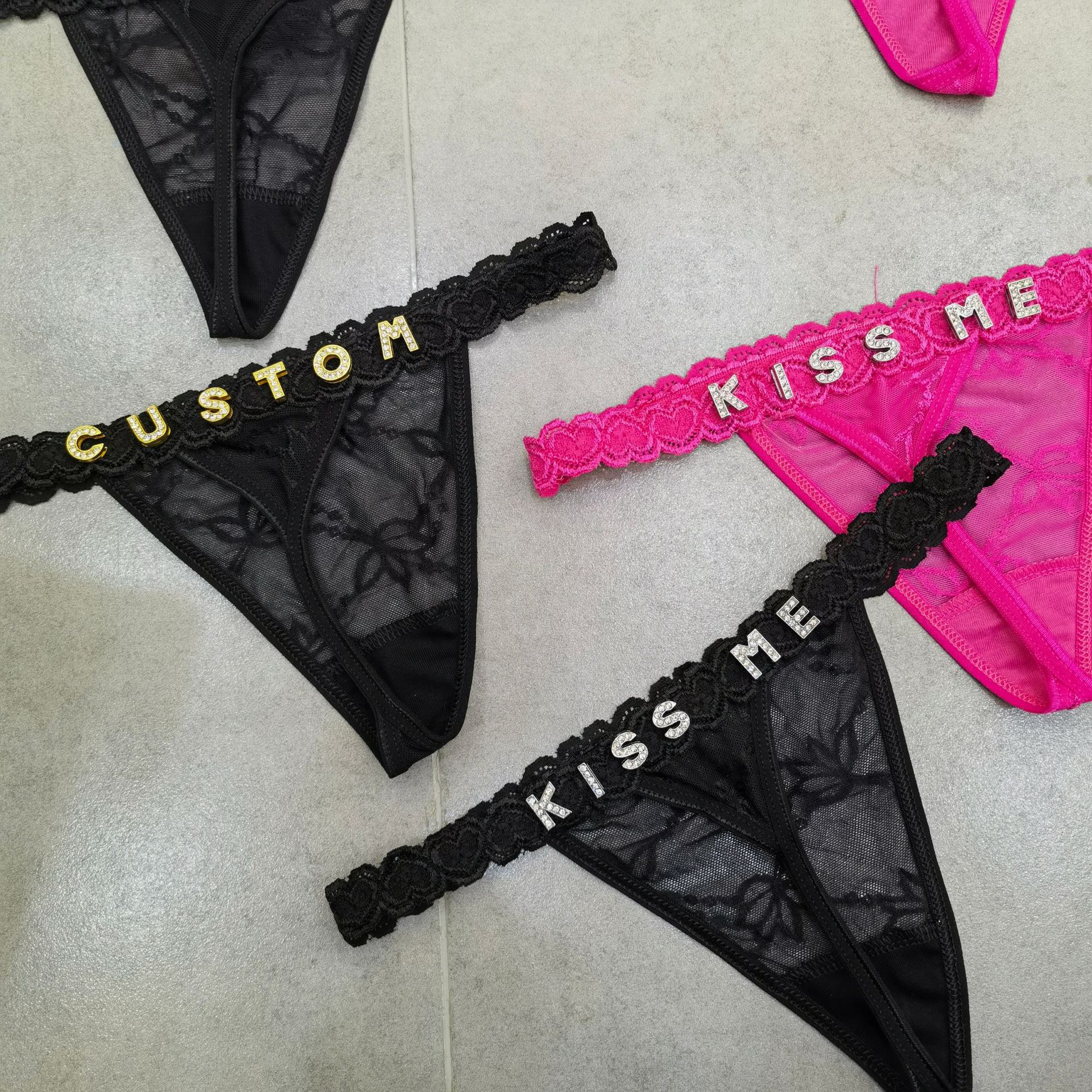 Customize Thongs Crystal Name  - Thong Bikini Women reseña y precio