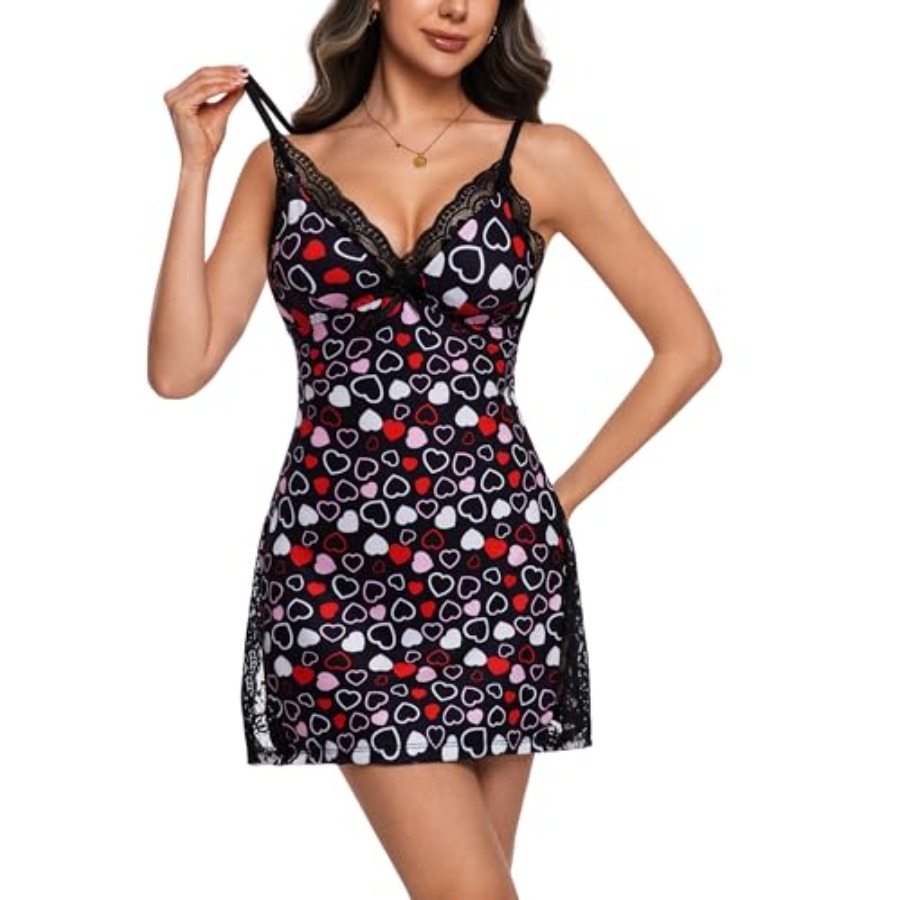 Night Gowns for Women V Neck L - Babydoll Chemise Night reseña y precio