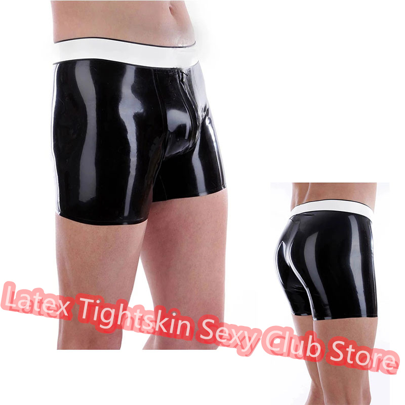 Men Latex Panties Boxer Black  - Seamless Underwear Women reseña y precio