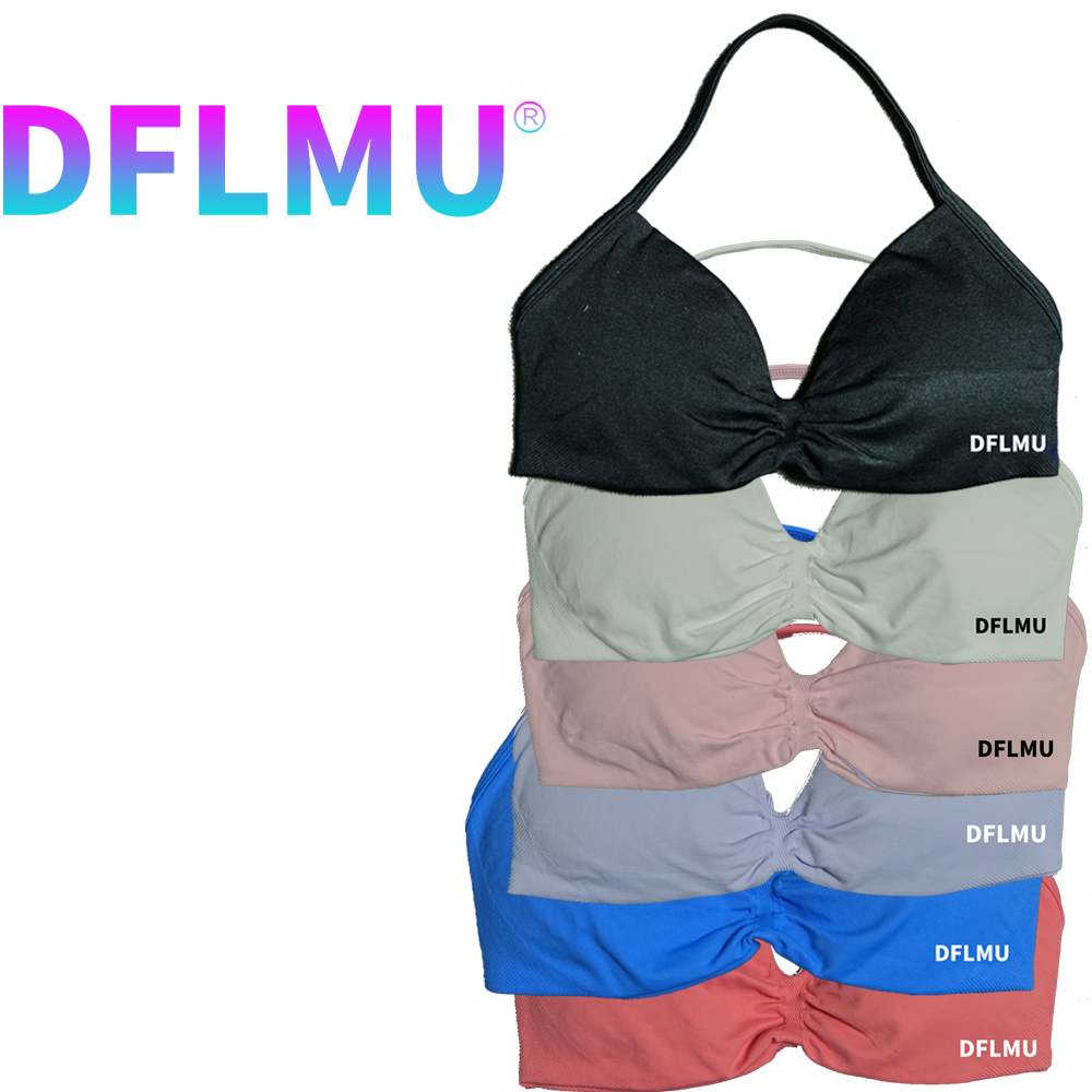 DFLMU Women Halter Sports Bra  - Sports Bra High Impact reseña y precio