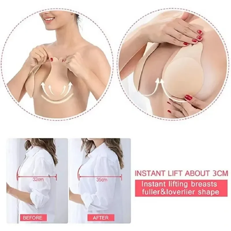 1Pair Self Adhesive Silicone S - Silicone Bra Adhesive reseña y precio