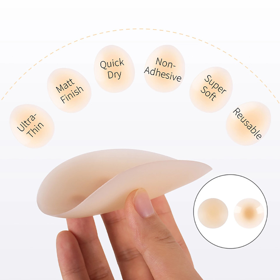 No Glue Self Adhesive Nipple C - Silicone Bra Adhesive reseña y precio