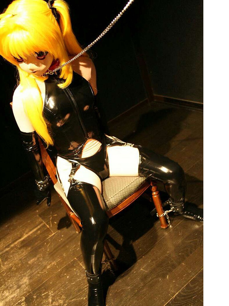 4PCS/SET Wet Look PVC Catsuit  - Garter Belt Set reseña y precio