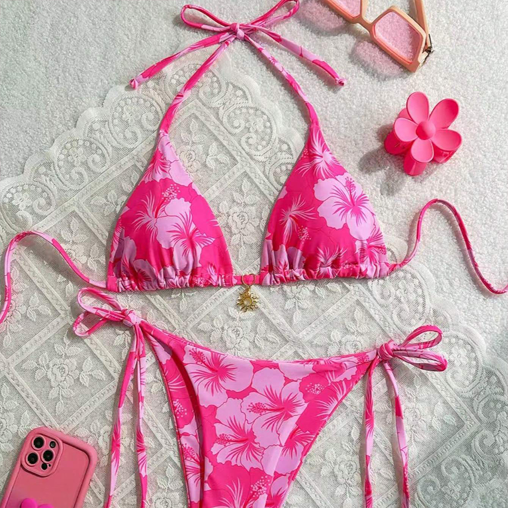 Women's Printed Vest Bikini+Th - Thong Bikini Women reseña y precio