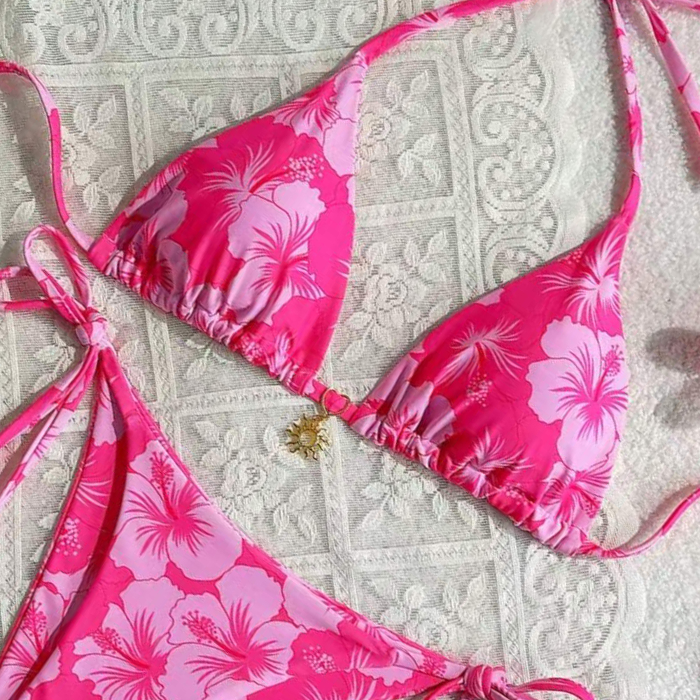 Women's Printed Vest Bikini+Th - Thong Bikini Women reseña y precio