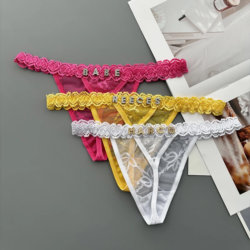 Personality Custom Thong Name  - Thong Bikini Women reseña y precio