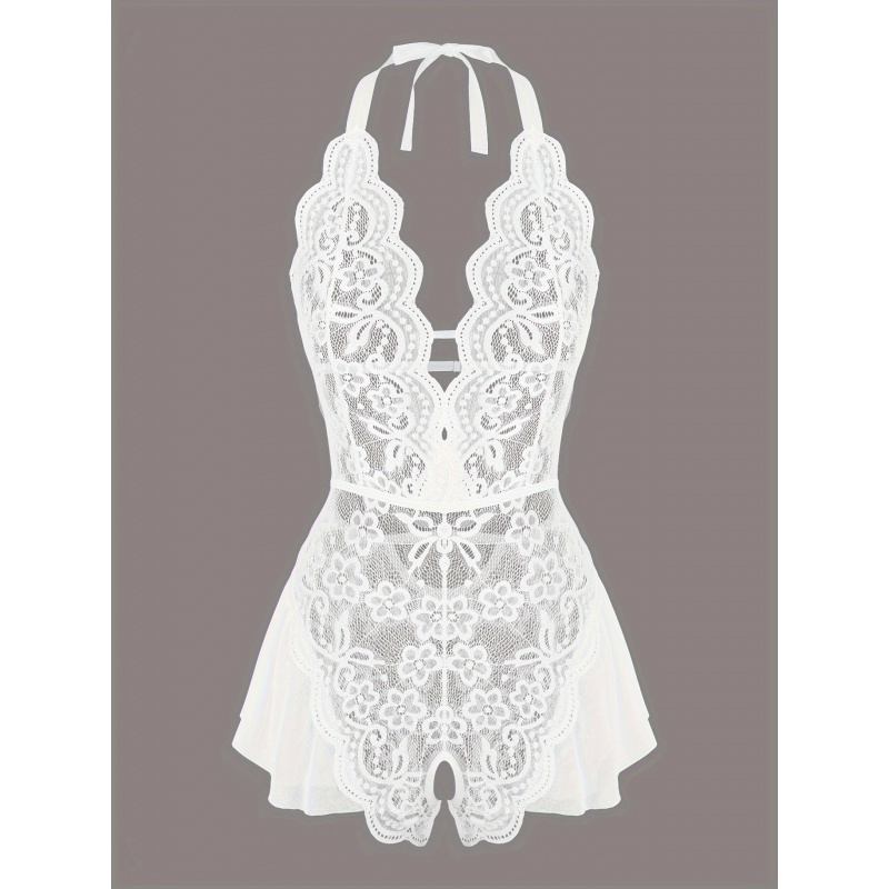 Charming Lace Mesh Teddy, Scal - Lace Teddy Lingerie reseña y precio