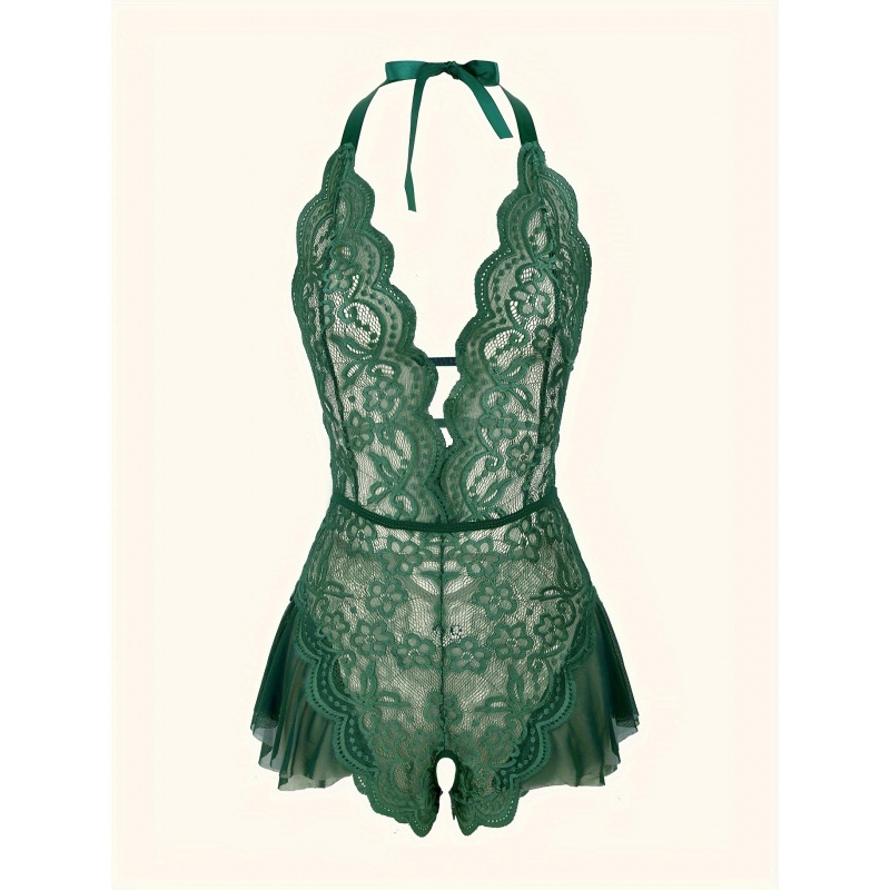 Charming Lace Mesh Teddy, Scal - Lace Teddy Lingerie reseña y precio