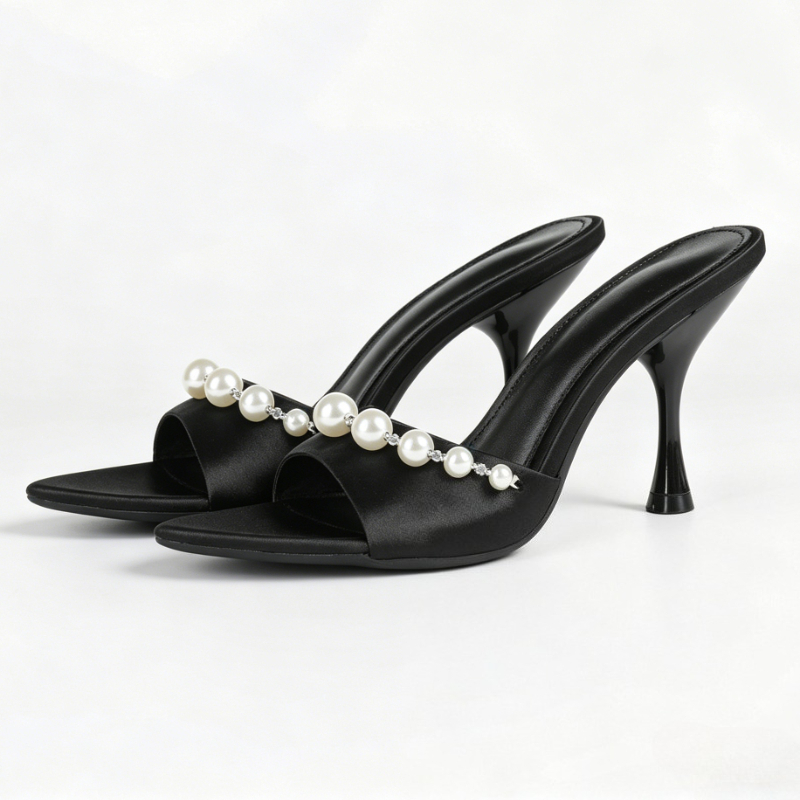 Elegant Satin Heeled Sandals W - Slip Dress Satin reseña y precio