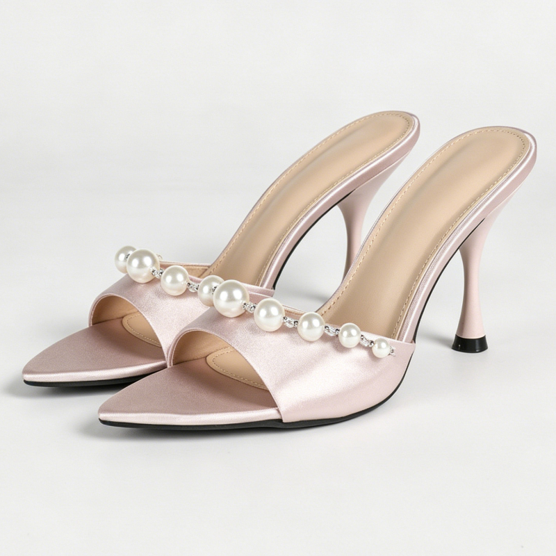 Elegant Satin Heeled Sandals W - Slip Dress Satin reseña y precio
