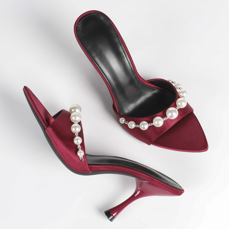 Elegant Satin Heeled Sandals W - Slip Dress Satin reseña y precio