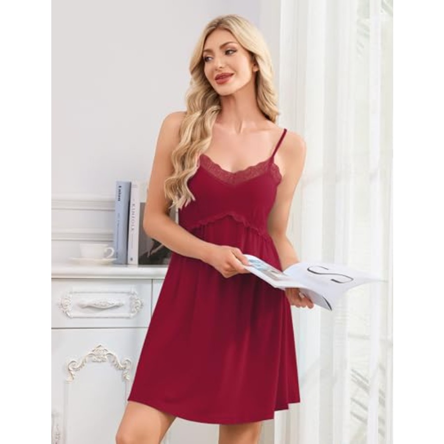 Sexy Nightgowns for Women Lace - Babydoll Chemise Night reseña y precio