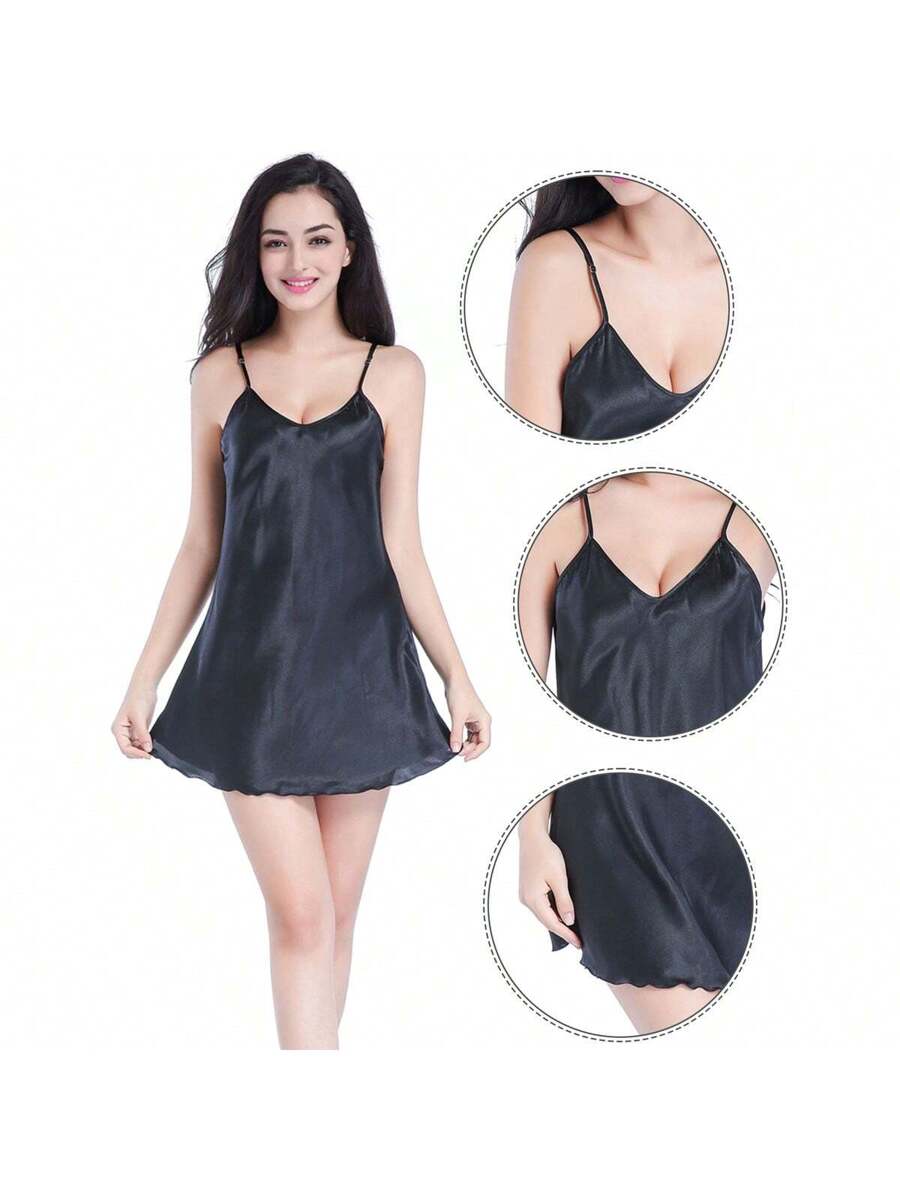 Women Satin Chemise Nightgown  - Slip Dress Satin reseña y precio
