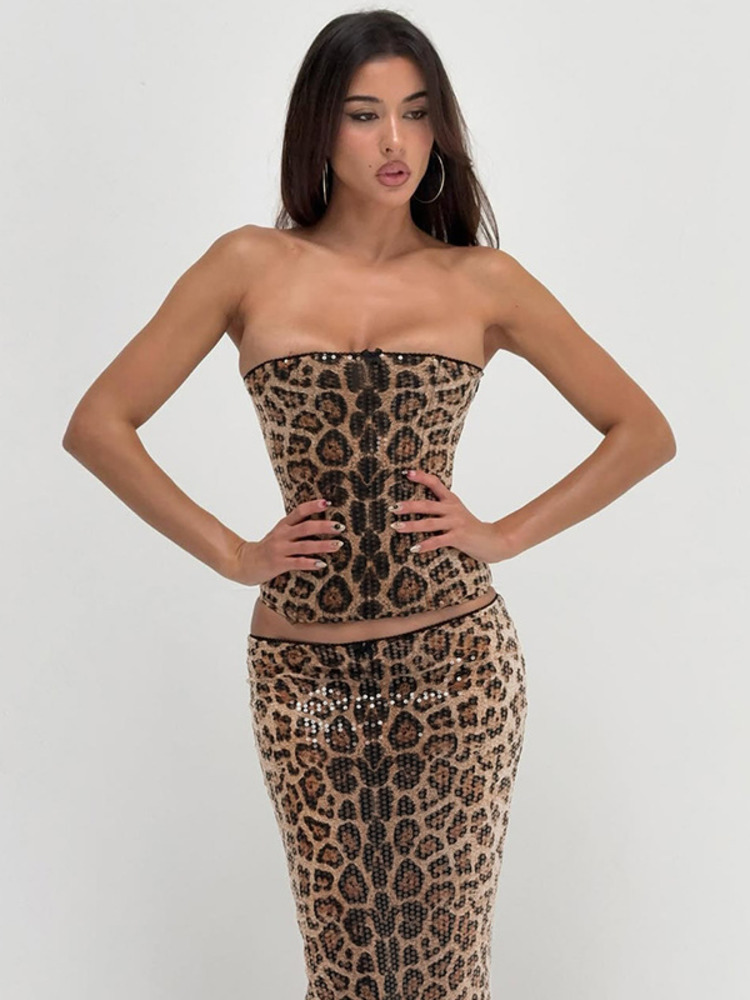 Mozision Sparkle Leopard Print - Strapless Bra Backless reseña y precio