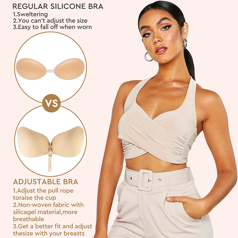 1/2 Pairs Women Summer Backles - Strapless Bra Backless reseña y precio