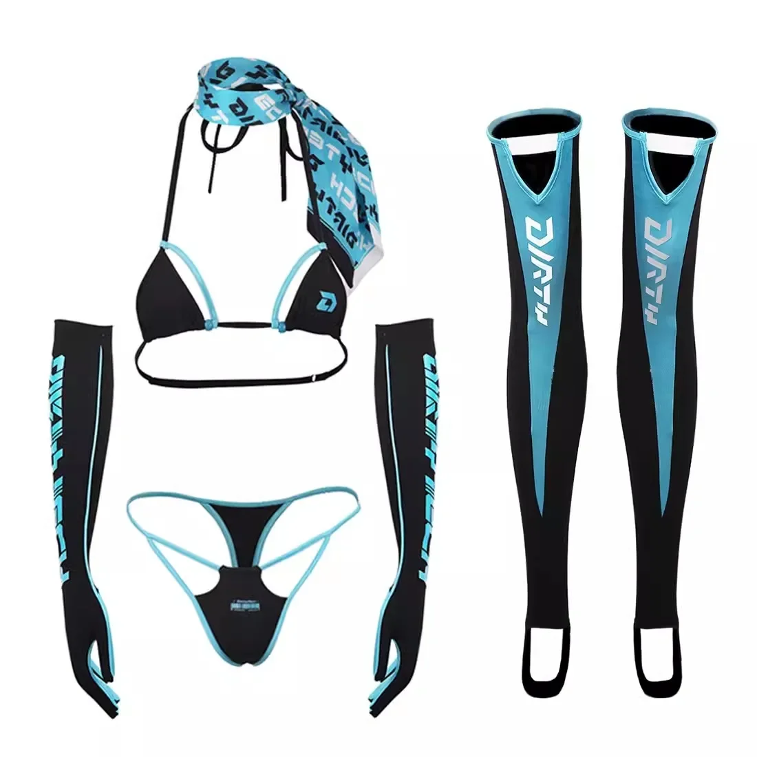 Women Sexy 5 Pieces Bikini Set - Thong Bikini Women reseña y precio