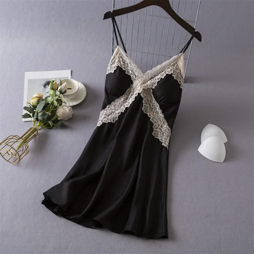 Women's Sexy Lingerie Satin Ni - Babydoll Chemise Night reseña y precio