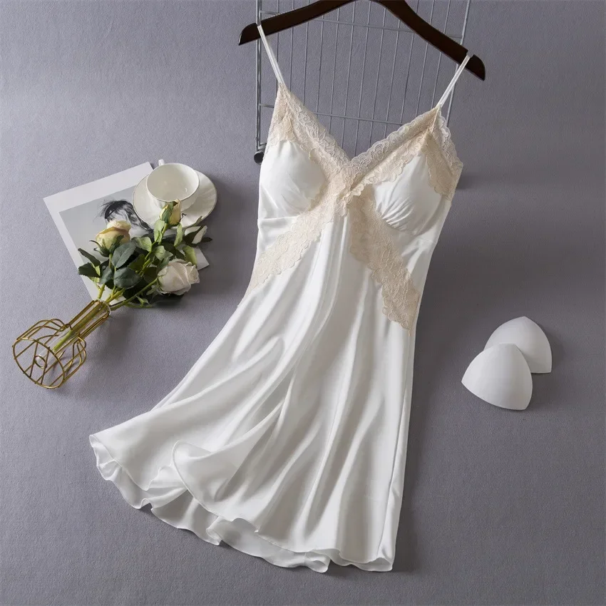 Women's Sexy Lingerie Satin Ni - Babydoll Chemise Night reseña y precio