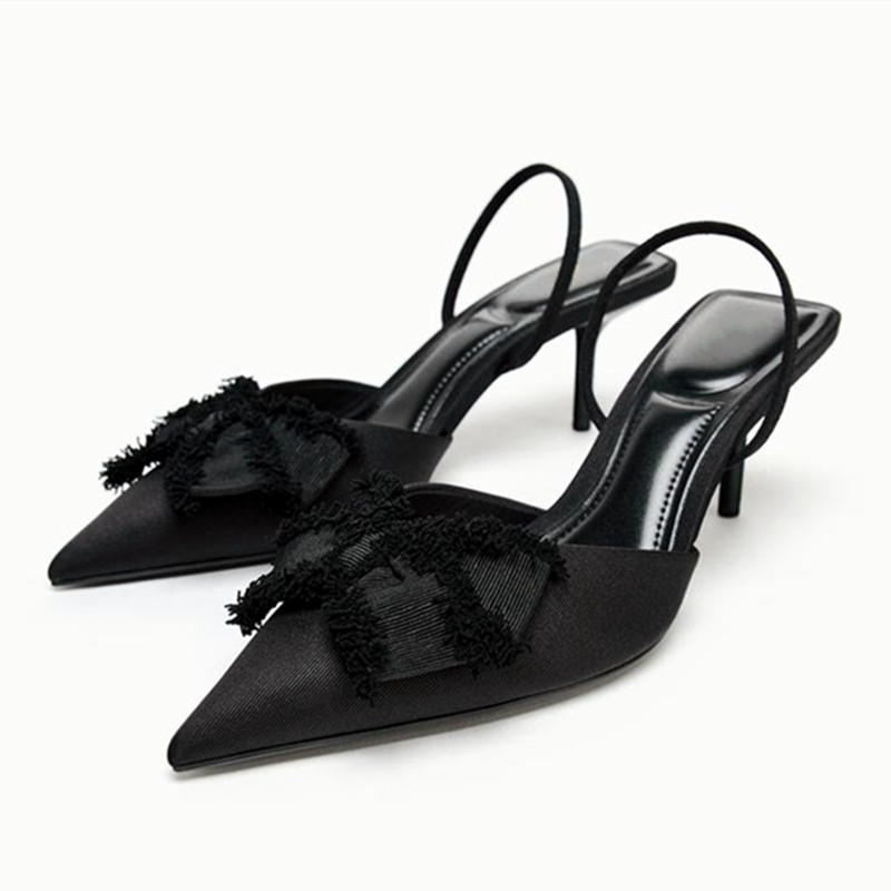 Fashion Black Satin Butterfly  - Slip Dress Satin reseña y precio