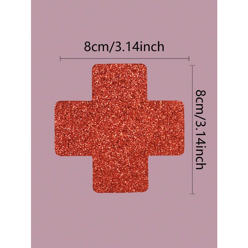 8pcs Glitter Cross Nipple Past - Nipple Cover Pasties reseña y precio