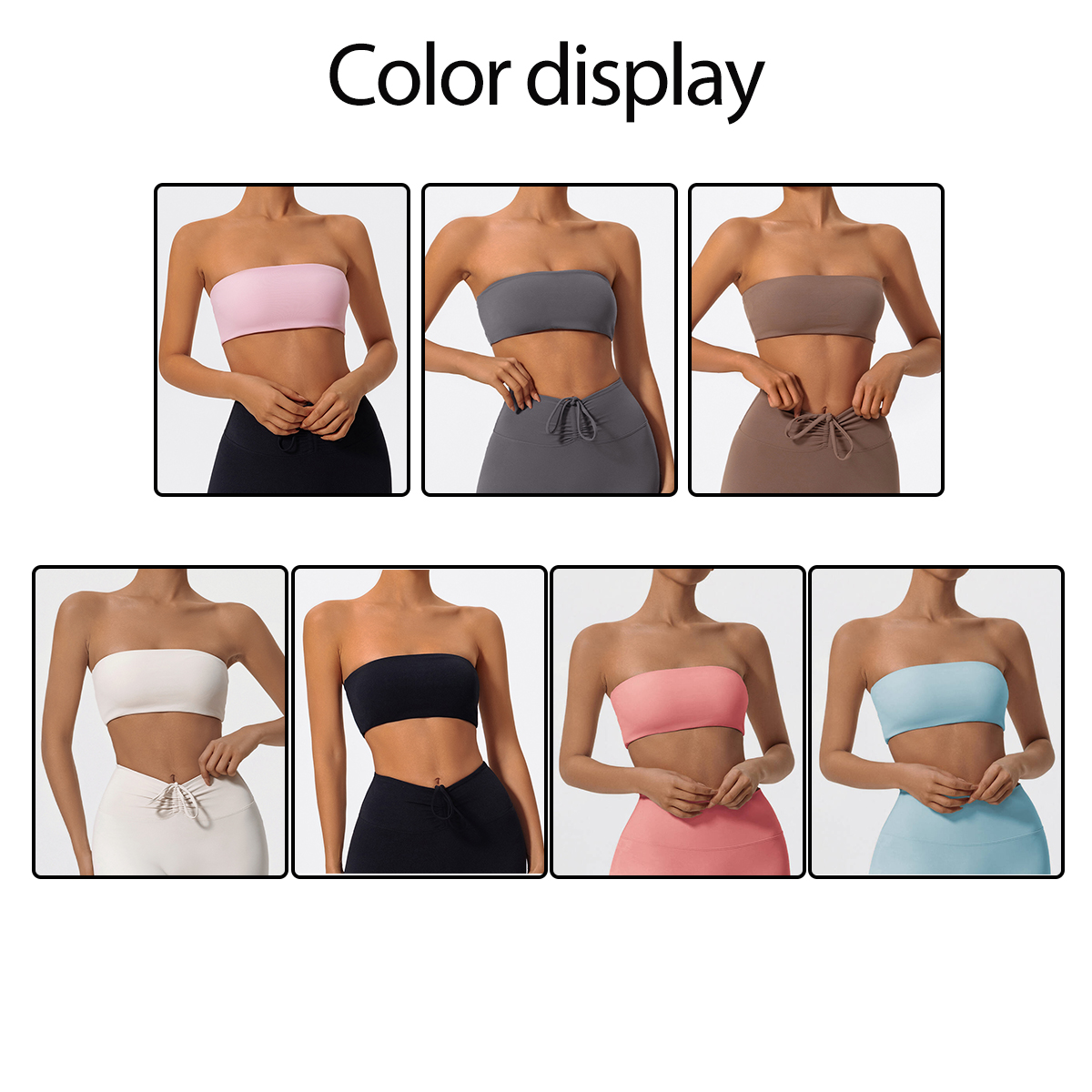 Strapless Sports Bra Gym Crop  - Sports Bra High Impact reseña y precio