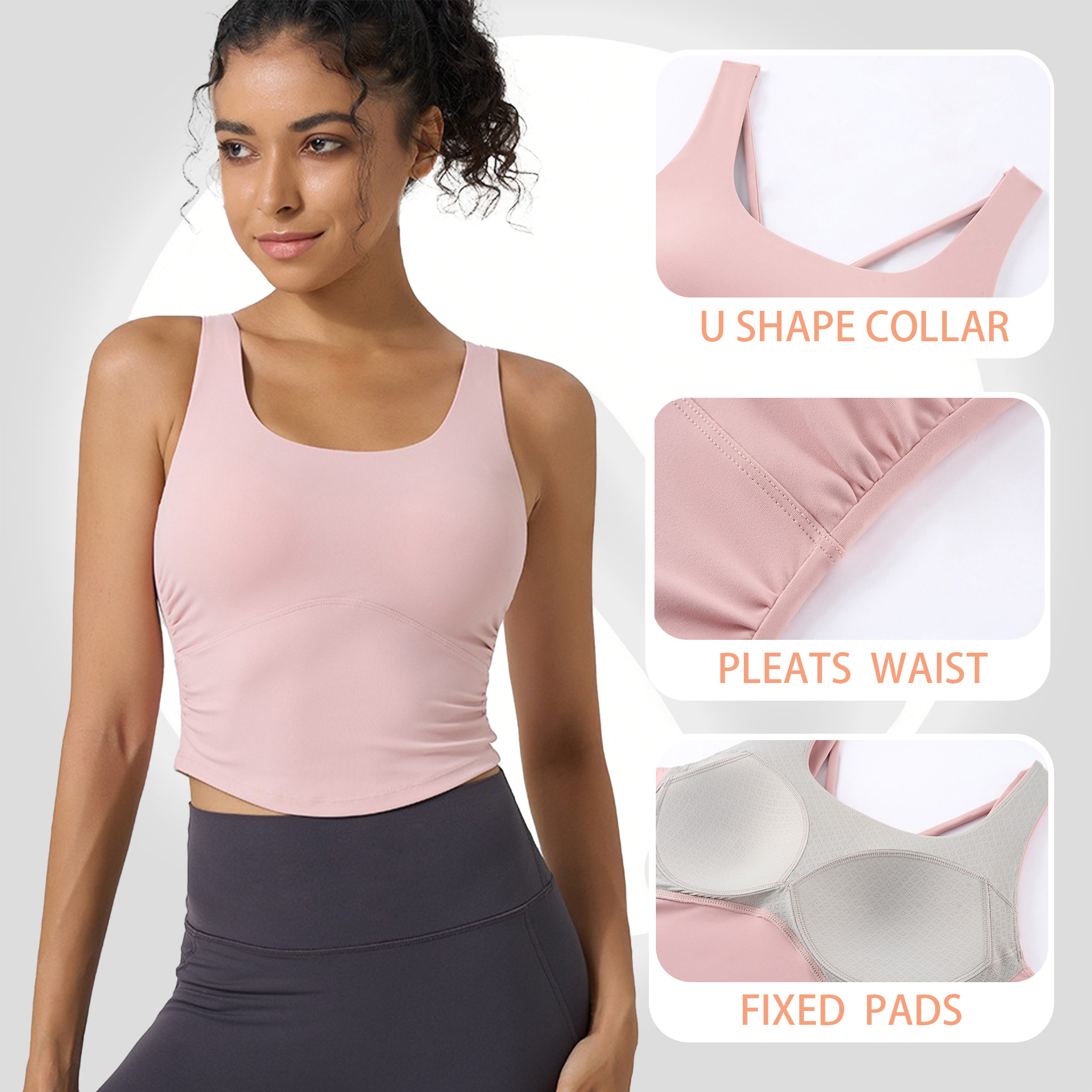 Women's Fixed Cup Yoga Sports  - Sports Bra High Impact reseña y precio