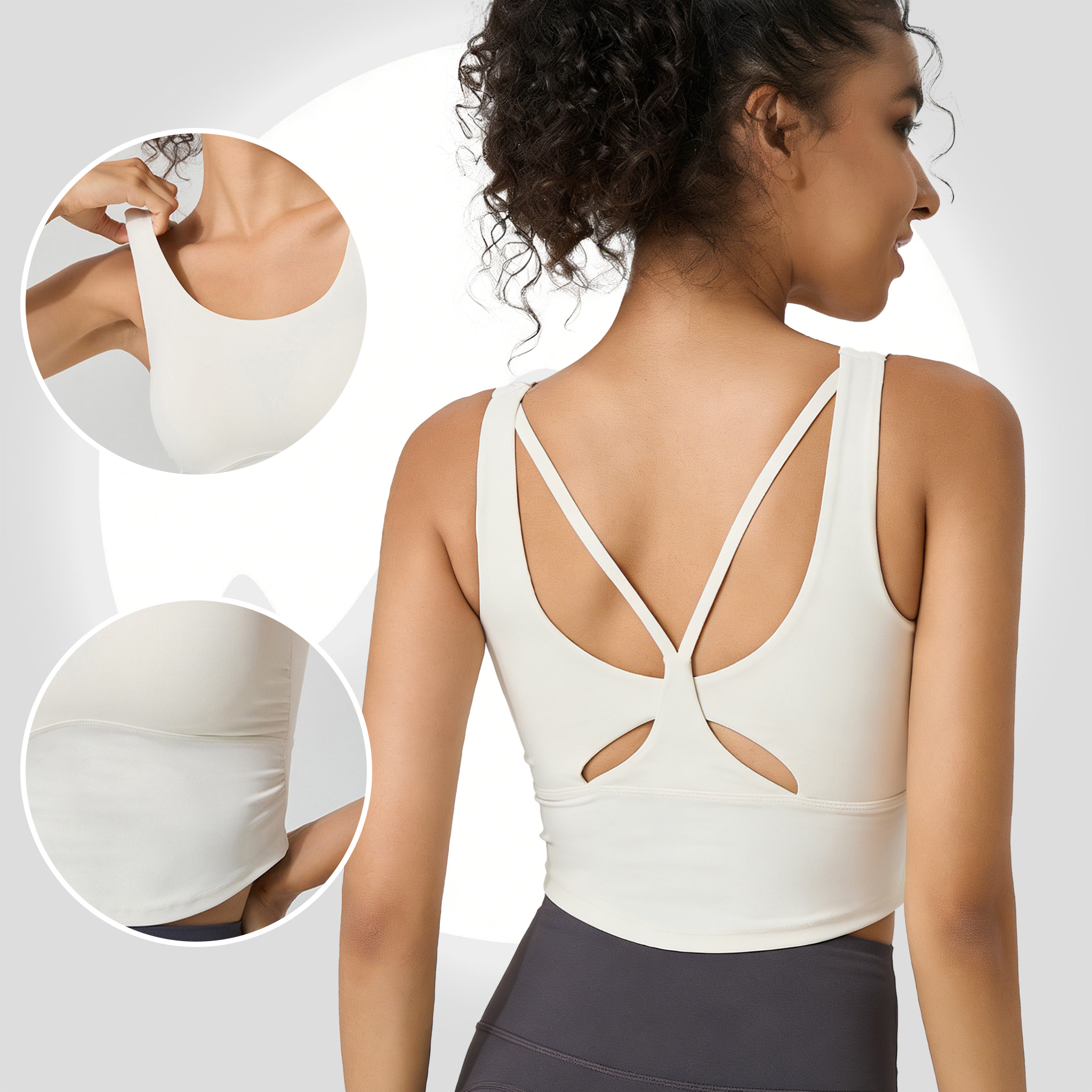 Women's Fixed Cup Yoga Sports  - Sports Bra High Impact reseña y precio