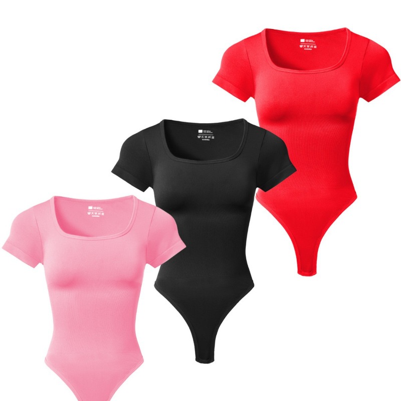 Women Plus Size Square Neck Sh - Shapewear Bodysuit Firm reseña y precio