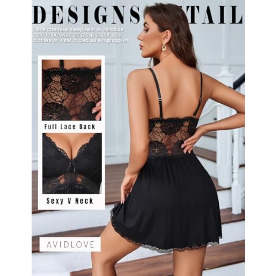 Avidlove Women Chemise Night G - Babydoll Chemise Night reseña y precio