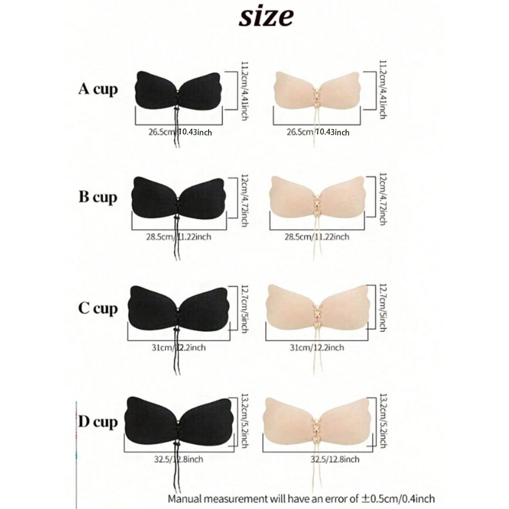 1/2pcs Wing-Shaped Adhesive Br - Strapless Bra Backless reseña y precio