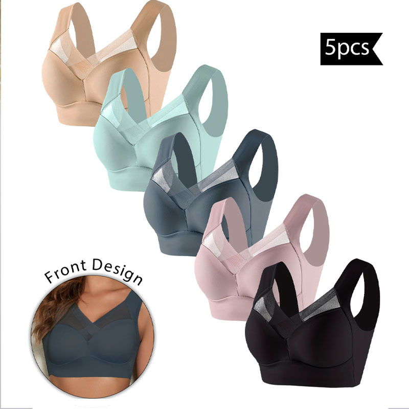 5PCS Women Sports Bras Full Cu - Bralette Wireless Soft reseña y precio