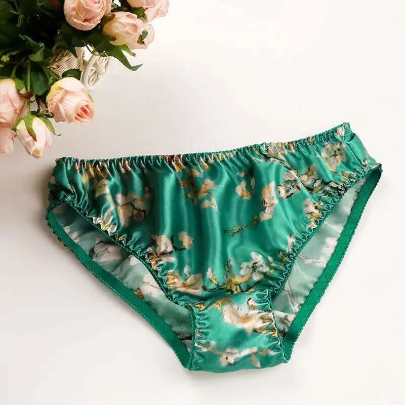 Summer Floral Print Ice Silk M - Boyshort Underwear reseña y precio