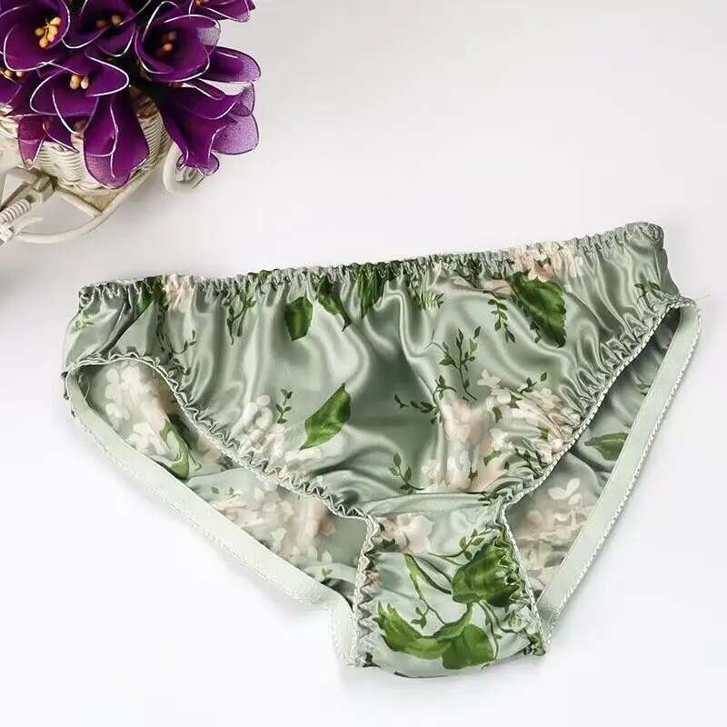Summer Floral Print Ice Silk M - Boyshort Underwear reseña y precio