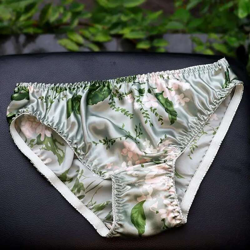Summer Floral Print Ice Silk M - Boyshort Underwear reseña y precio